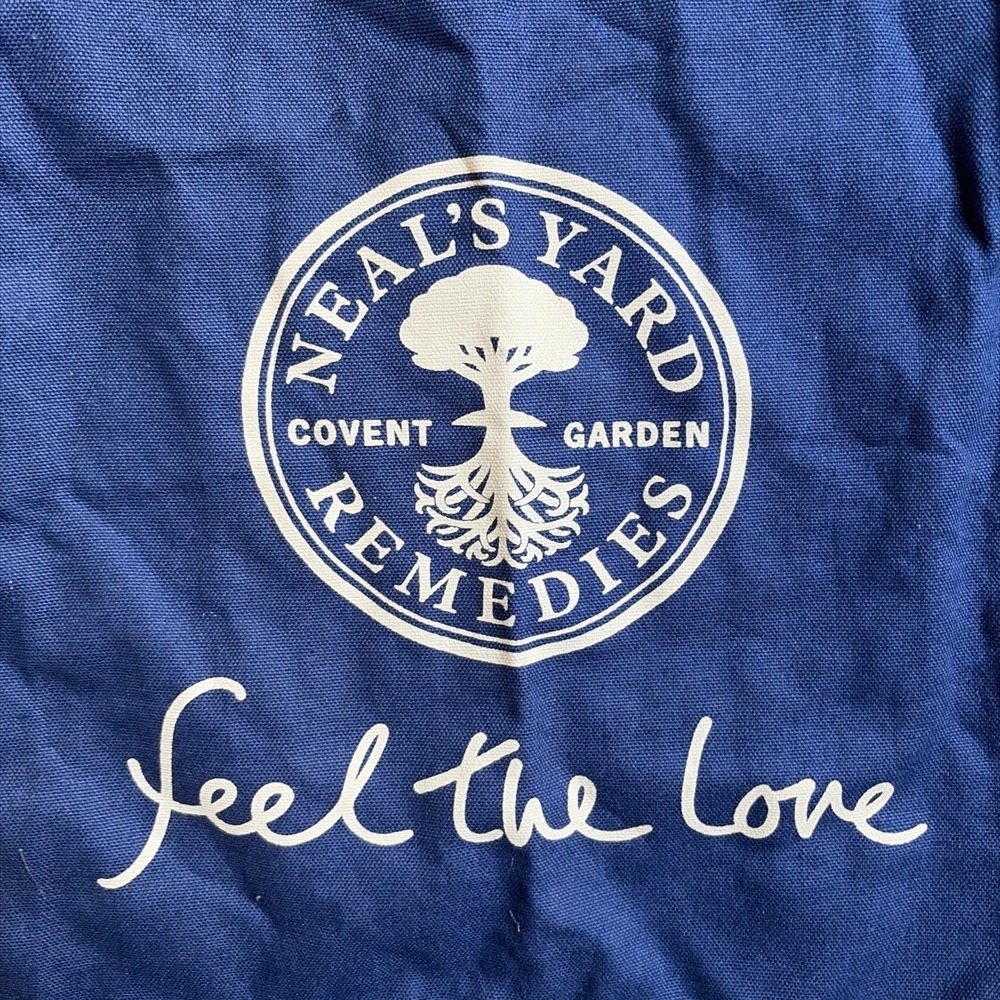 Neal's Yard Remedies Organic Reuseable Cotton Tote Bag In Navy Blue View 2